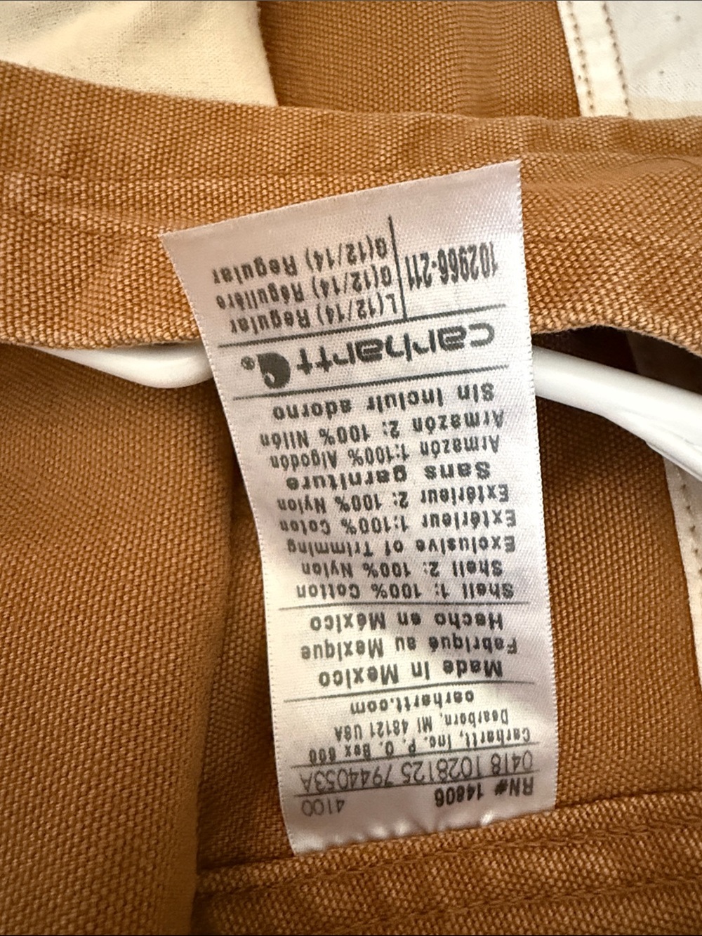 Carhartt Tan Workwear Overalls - Picture 2 of 5